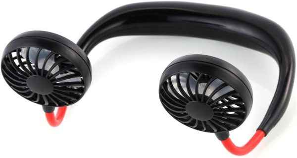 Mini Neck Fan , Portable Wearable USB Rechargeable, With 3 Speed,360 Degrees Free Rotation For Indoor/Outdoor