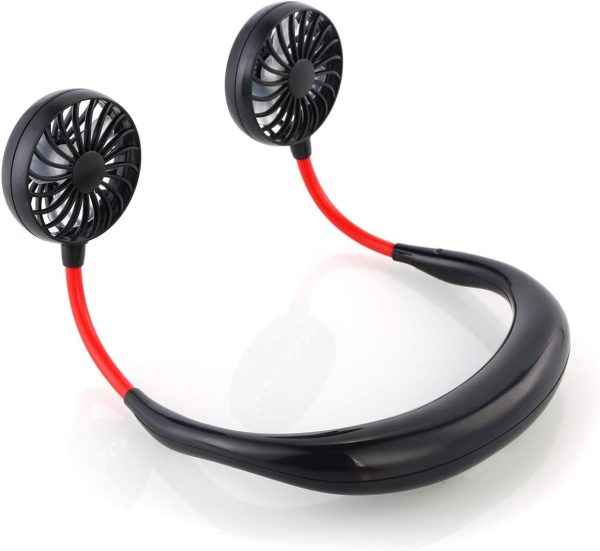 Mini Neck Fan , Portable Wearable USB Rechargeable, With 3 Speed,360 Degrees Free Rotation For Indoor/Outdoor