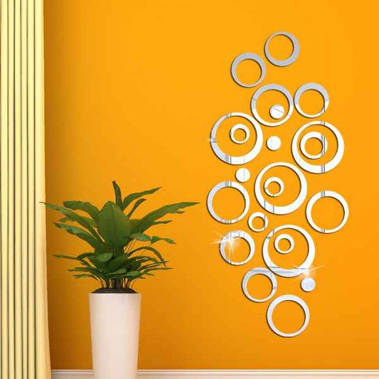 Acrylic Ring Mirror Wall Decor - Lightweight Mirror