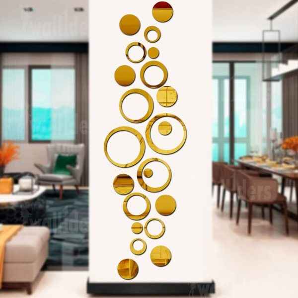 Acrylic Ring Mirror Wall Decor - Lightweight Mirror