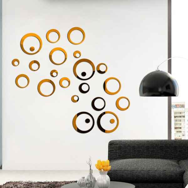 Acrylic Ring Mirror Wall Decor - Lightweight Mirror