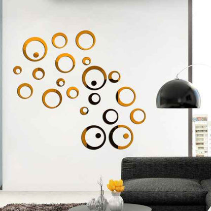 Acrylic Ring Mirror Wall Decor - Lightweight Mirror