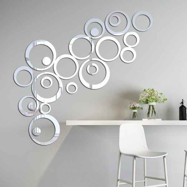 Acrylic Ring Mirror Wall Decor - Lightweight Mirror