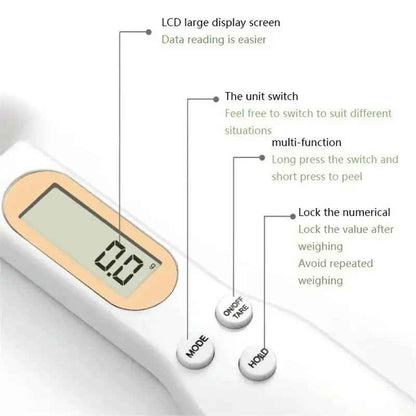 1 LCD digital adjustable weighing spoon, kitchen electronic measuring spoon Baking Scale