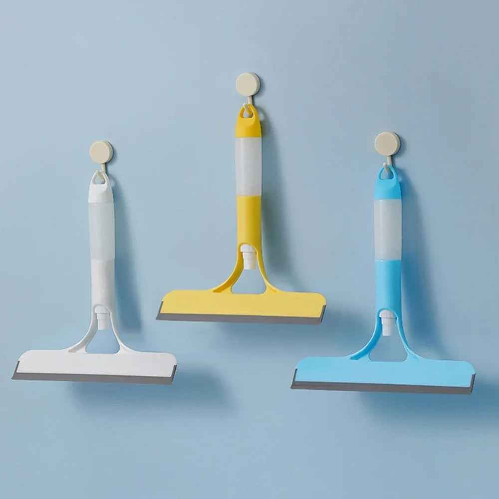 3 in 1 Window Cleaning Squeegee Multi Function Glass Mirror Wiper with Spray Bottle