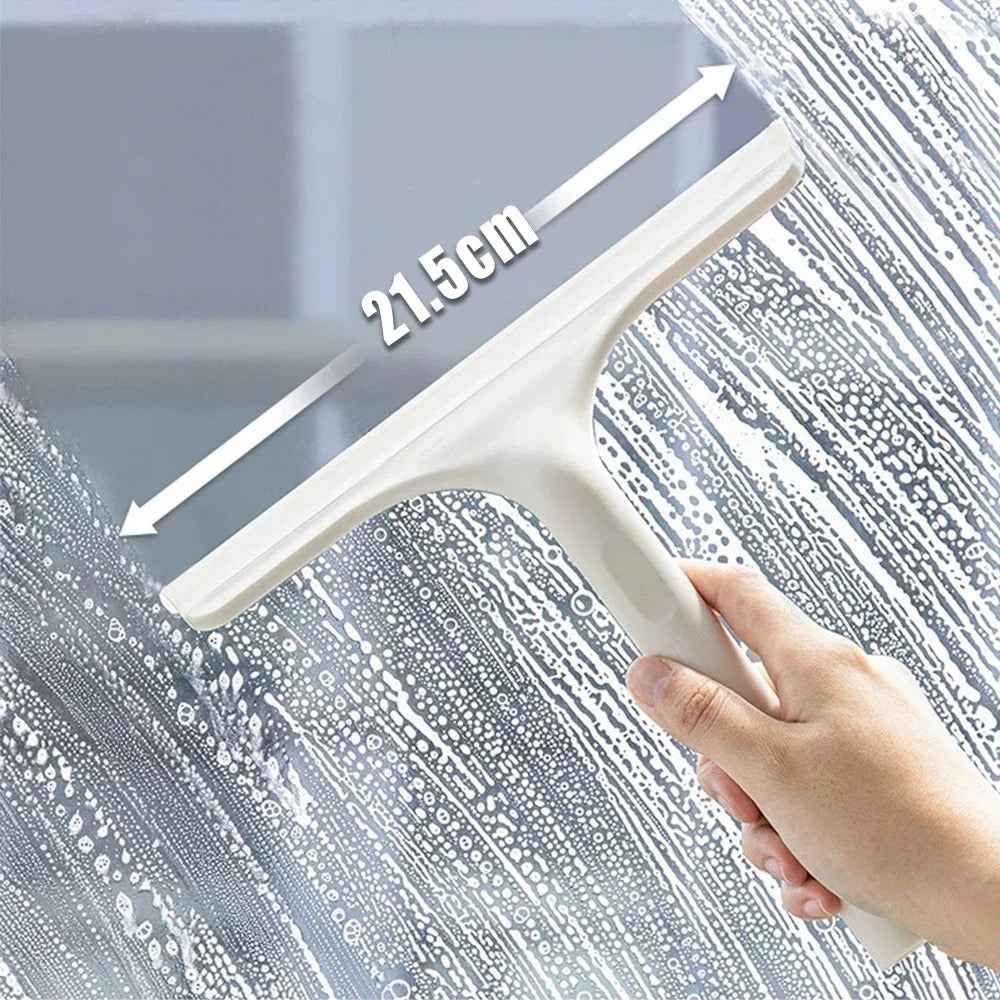 3 in 1 Window Cleaning Squeegee Multi Function Glass Mirror Wiper with Spray Bottle