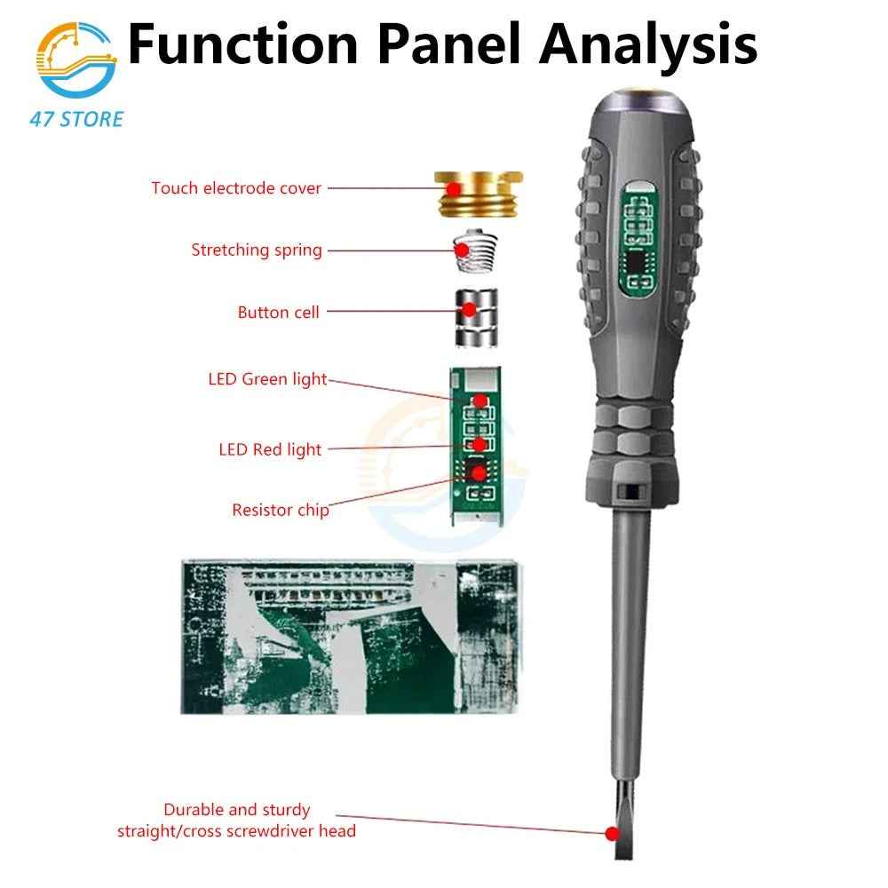 12-220V Word/cross Screwdrivers Neon Bulb Indicator Meter Electric Pen Insulated Electrician Highlight Pocket Tester Pen Tools