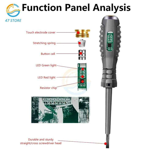 12-220V Word/cross Screwdrivers Neon Bulb Indicator Meter Electric Pen Insulated Electrician Highlight Pocket Tester Pen Tools