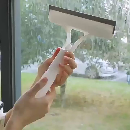 3 in 1 Window Cleaning Squeegee Multi Function Glass Mirror Wiper with Spray Bottle